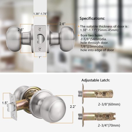 American Imaginations 2.6-in. W Door Lock_ AI-36290